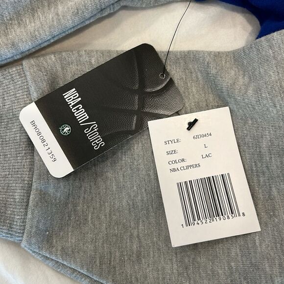 NWT NBA 4Her  Stores Los Angeles Clippers Colorblock Pullover Hoodie Sweater LG - Picture 6 of 9